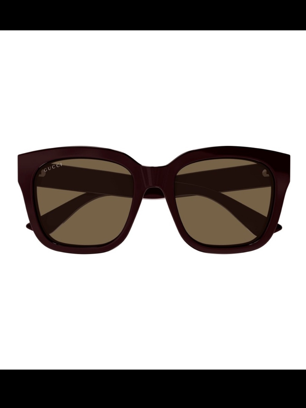 Gucci Oversized Square Sunglasses Burgundy | Brown Lenses | Made in Italy - Picture 9 of 10
